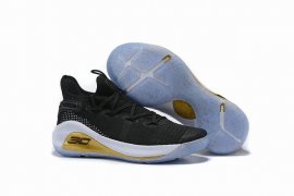 Curry 6 Men Shoes Low Black White Gold